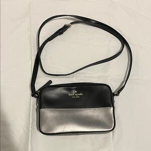 Kate Spade Black and Silver Crossbody Bag